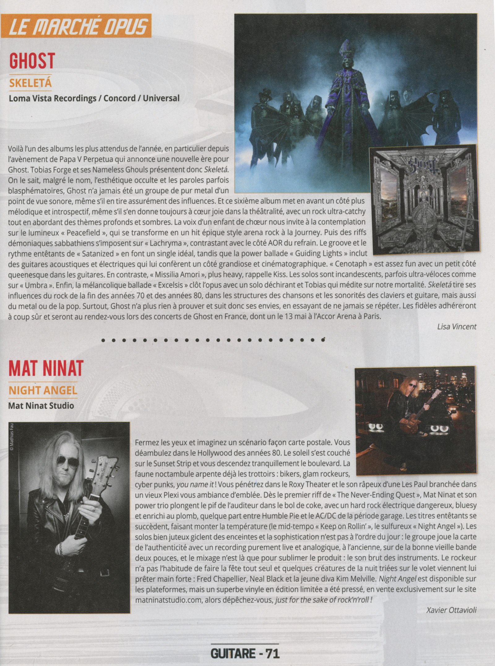 Article Mat Ninat Guitare Xtreme Mai 2025
